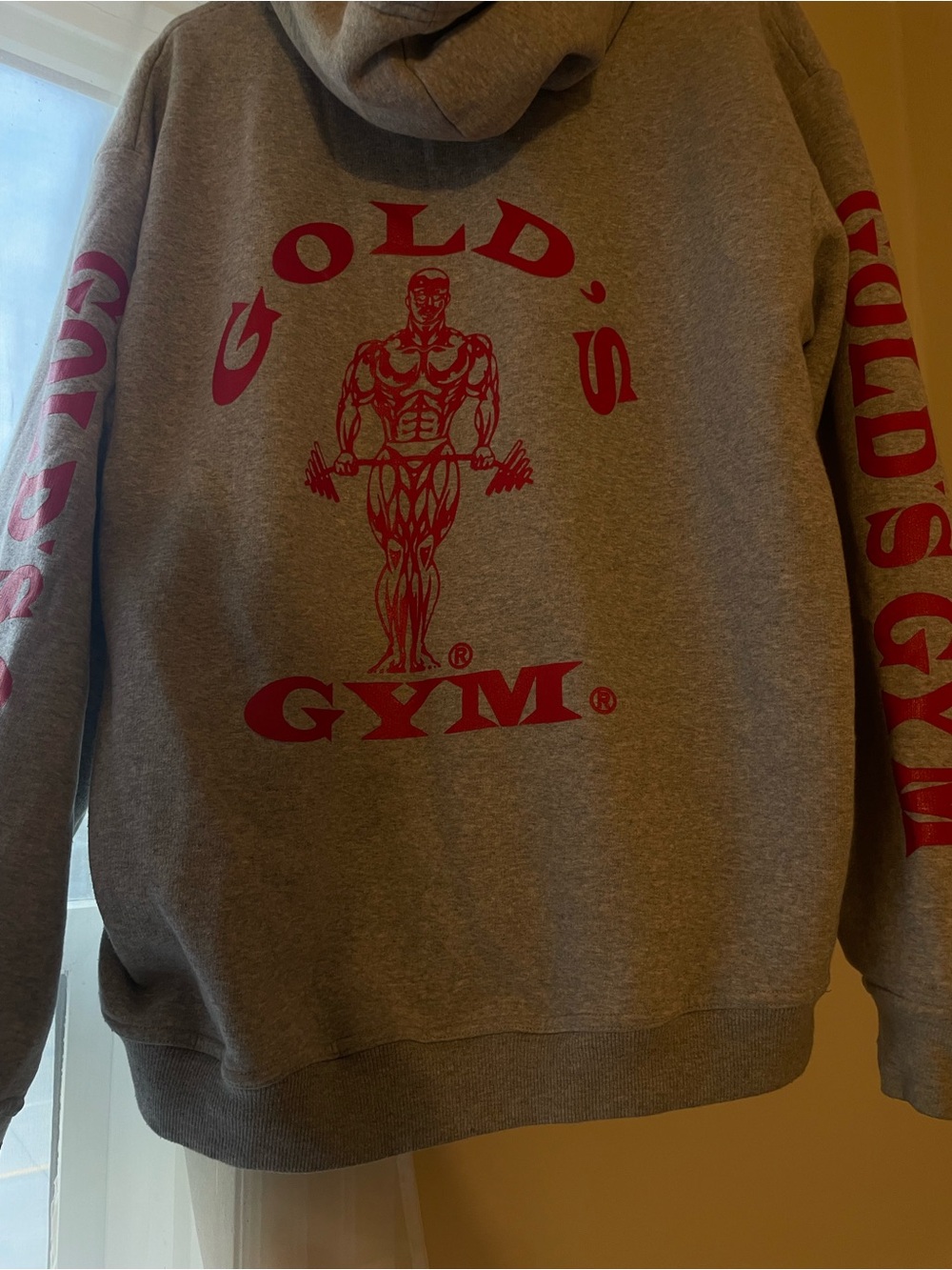 GOLDS GYM Pullover Hoodie with Red Logo